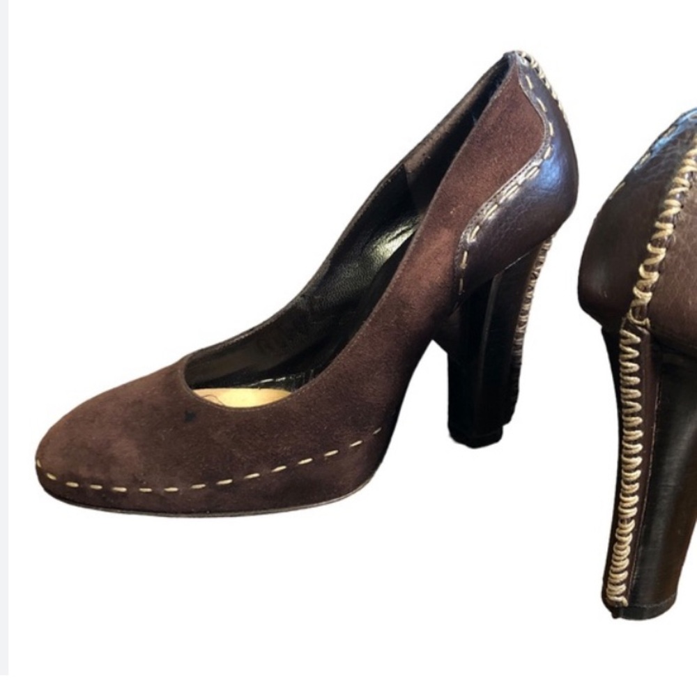 FENDI Brown Suede/leather Heels 👠